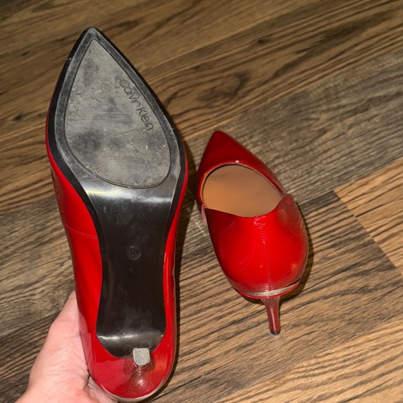 Calvin Klein Red Patent Heels - Picture 6 of 6